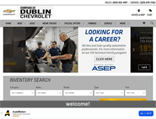 Tablet Screenshot of dublinchevrolet.com
